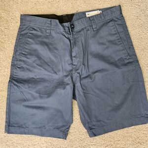 Volcom Men's Khaki Shorts, Size 34, Bluish Gray